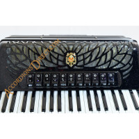 Scandalli Air I S 41 key 120 bass 4 voice black piano accordion with sparkle finish, Scottish musette. MIDI options available.
